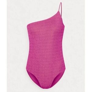 Good American '90s Hot Shoulder One Piece in Hawaiian Pink NWT Size:4 (XL)